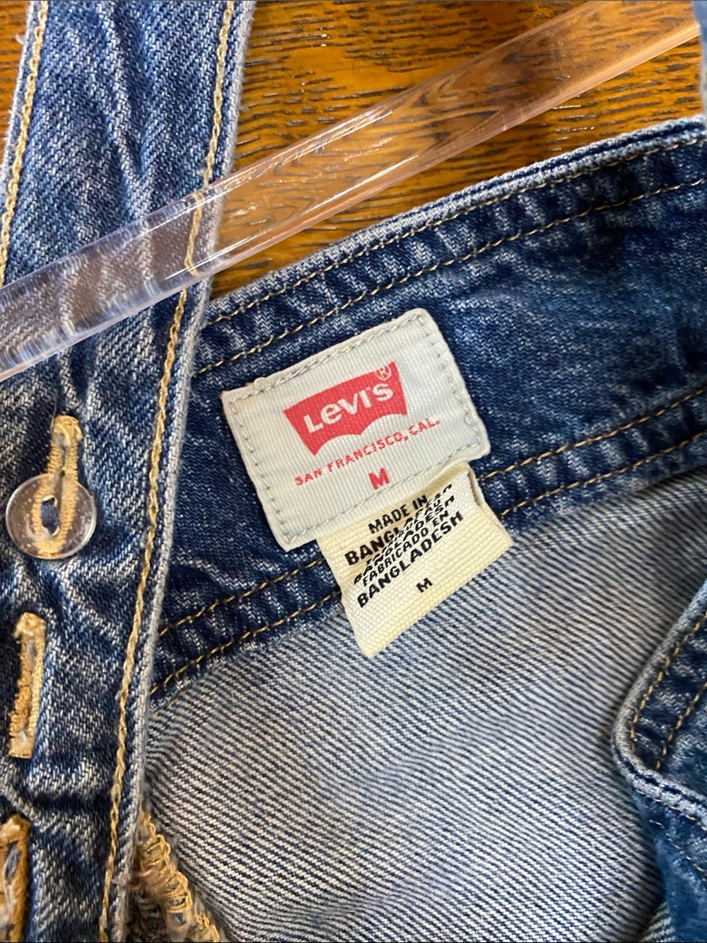 Levi's Blue Button-Front Denim Mini Dress Size Medium - Picture 3 of 4